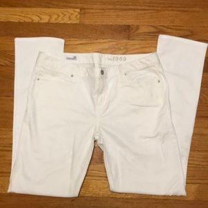 The gap white ankle length jeans